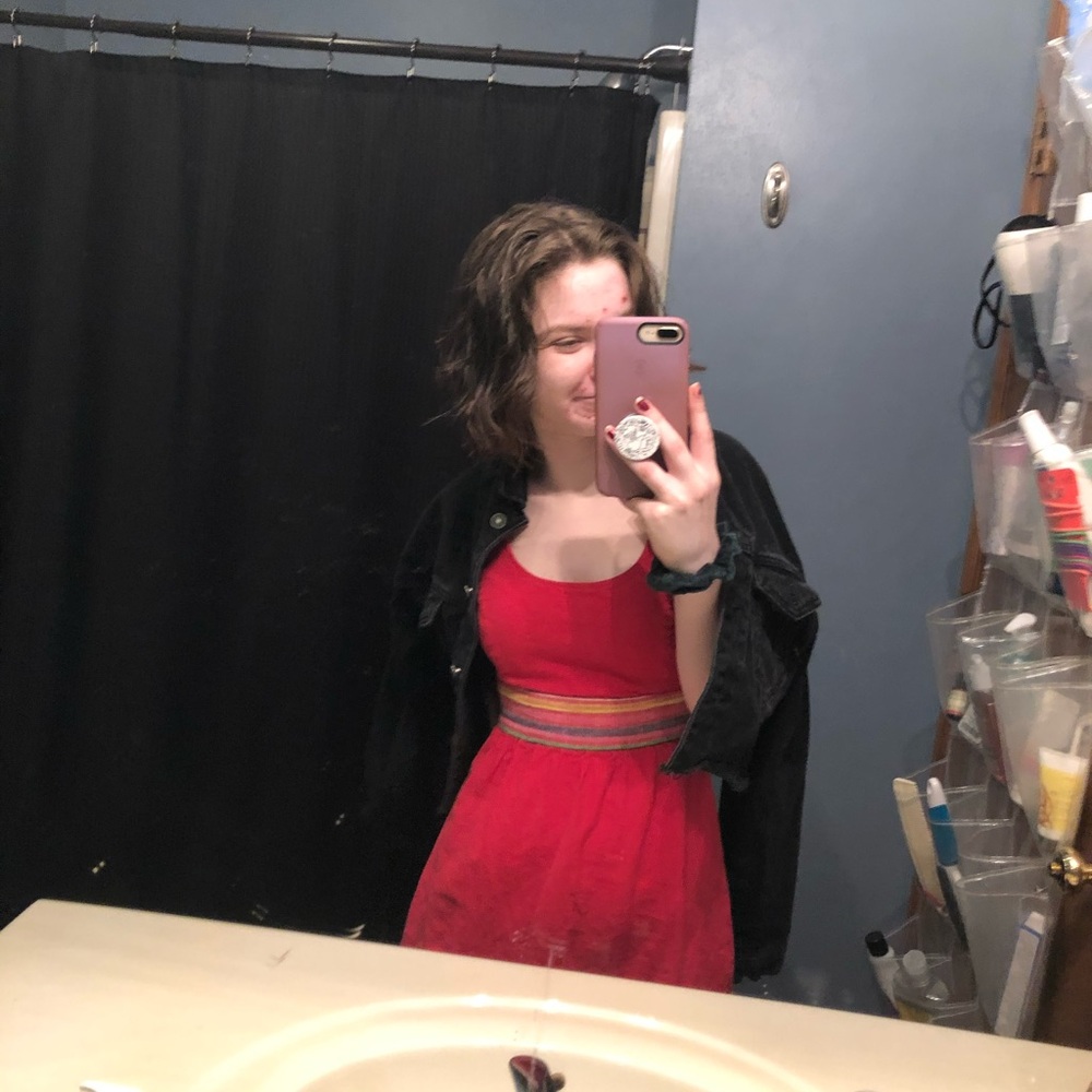 Red Rainbow Dress
